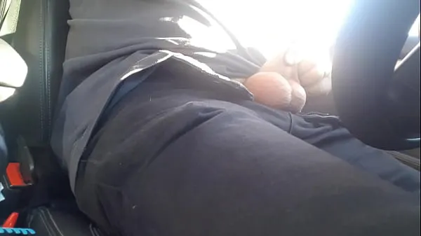 Big handjob in car for my little cock and his big balls drive Clips