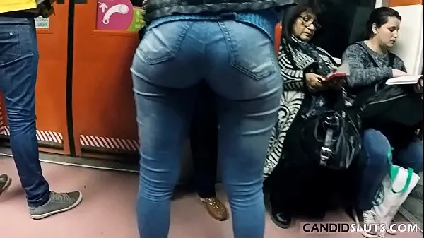 Gros Perfect Big Ass en jeans super serrés en public - Vidéo CS-081 extraits de lecteur