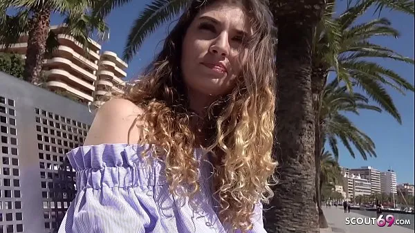 Big GERMAN SCOUT - Magaluf Holiday Teen Candice with braces at Public Agent Casting drive Clips