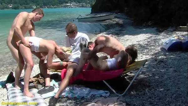 extreme wild german anal family therapy fuck party orgy at the public beach