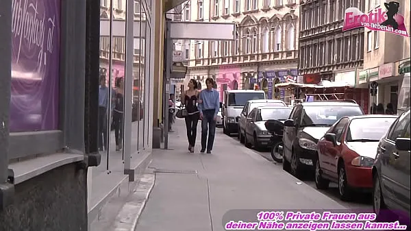 German street whore dragging suitors into the brothel