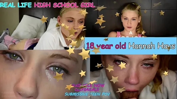 Real life Eighteen year old 12th grade student Hannah Hays learns to suck cock slowly and sensually from a dirty old man