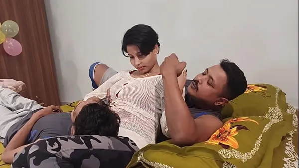 Big amezing threesome sex step sister and brother cute beauty .Shathi khatun and hanif and Shapan pramanik drive Clips