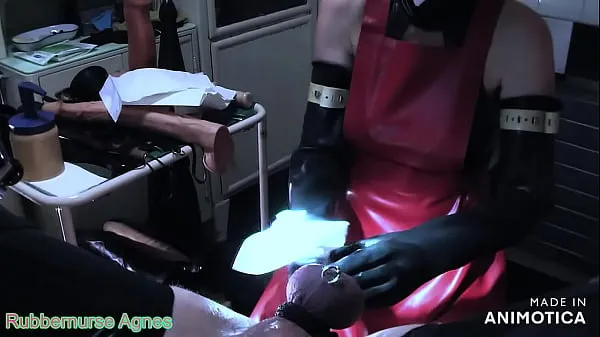 Big Rubbernurse Agnes´ rectal clinic - extreme pegging under Corona protection conditions and over 30°C....let´s fuck this shhiitt out of the body drive Clips