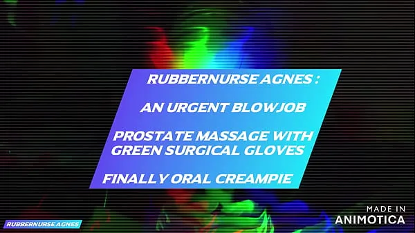 Big Rubber Nurse Agnes - Green latex surgical scrubs with green surgical gloves: sucking cock and cumming in sucking mouth drive Clips