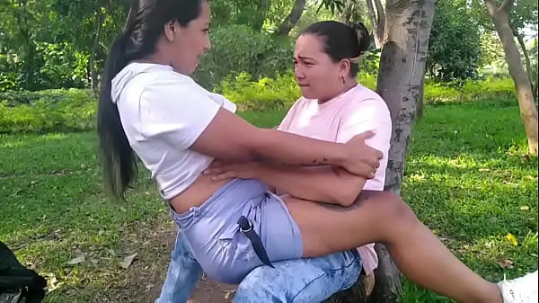 Big Michell and Paula go out to the public garden in Colombia and start having oral sex and fucking under a tree drive Clips